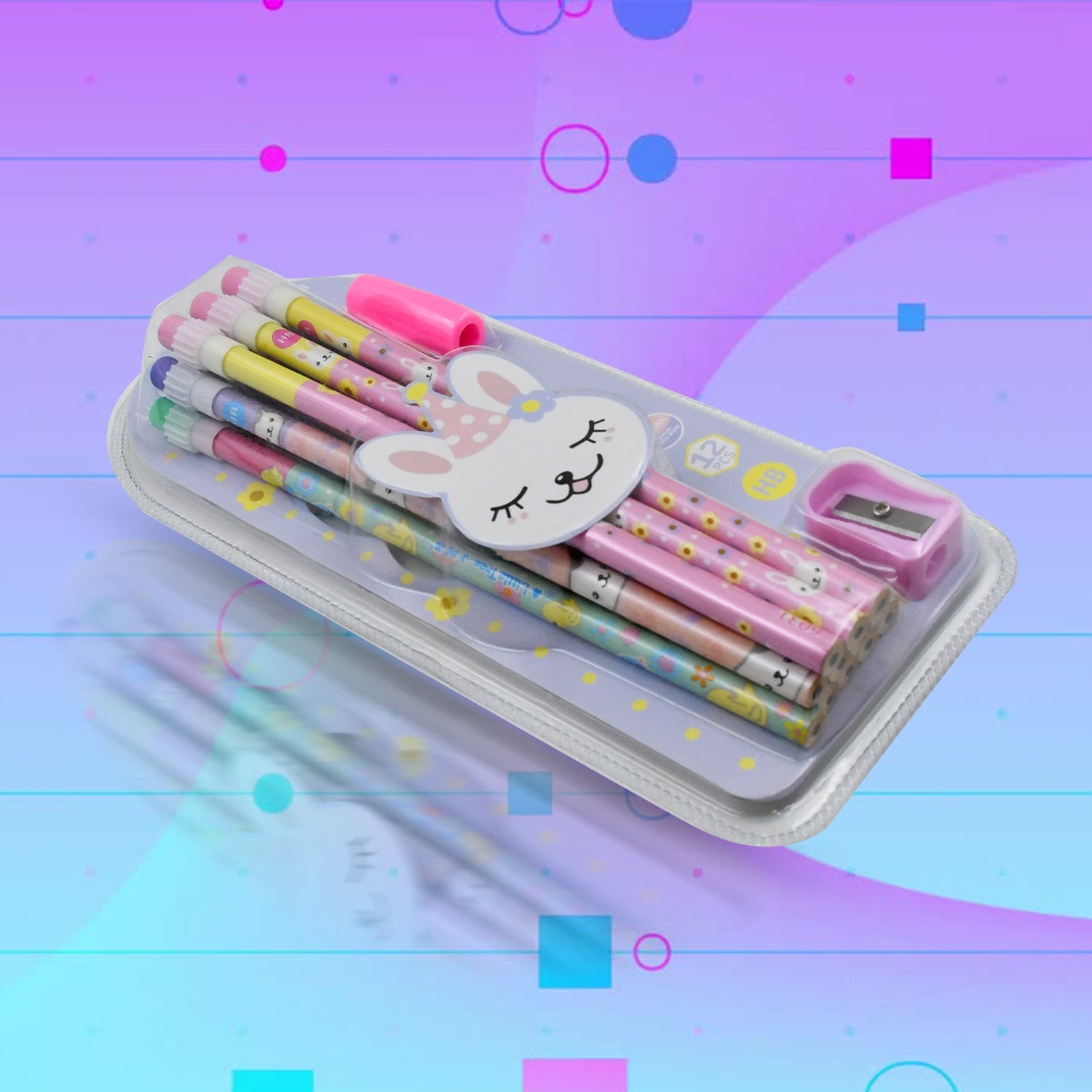 4396 Cute Rabbit Bear Drawing Graphite Writing Pencil Set with Pencil Sharpener & Eraser, Pencil and Eraser Set with Eraser for Kids, for Girls, Fancy School Stationary, Birthday Party Return Gift (14 Pc Set) 4396 Cute Rabbit Bear Drawing Graphite Writing Pencil Set with Pencil Sharpener & Eraser, Pencil and Eraser Set with Eraser for Kids, for Girls, Fancy School Stationary, Birthday Party Return Gift (14 Pc Set)